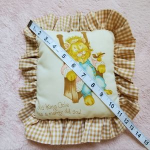 Small Vintage Handmade 'Old King Cole' Baby or Childrens Pillow